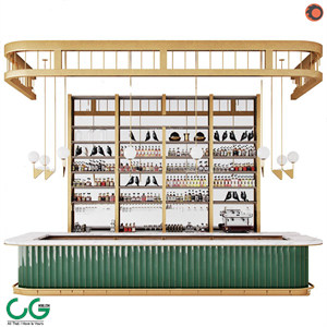 3d model of modern light luxury water bar